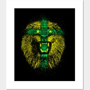 Yellow lion Posters and Art